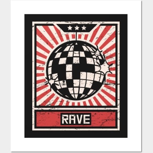 RAVE – Propaganda Disco Ball Posters and Art